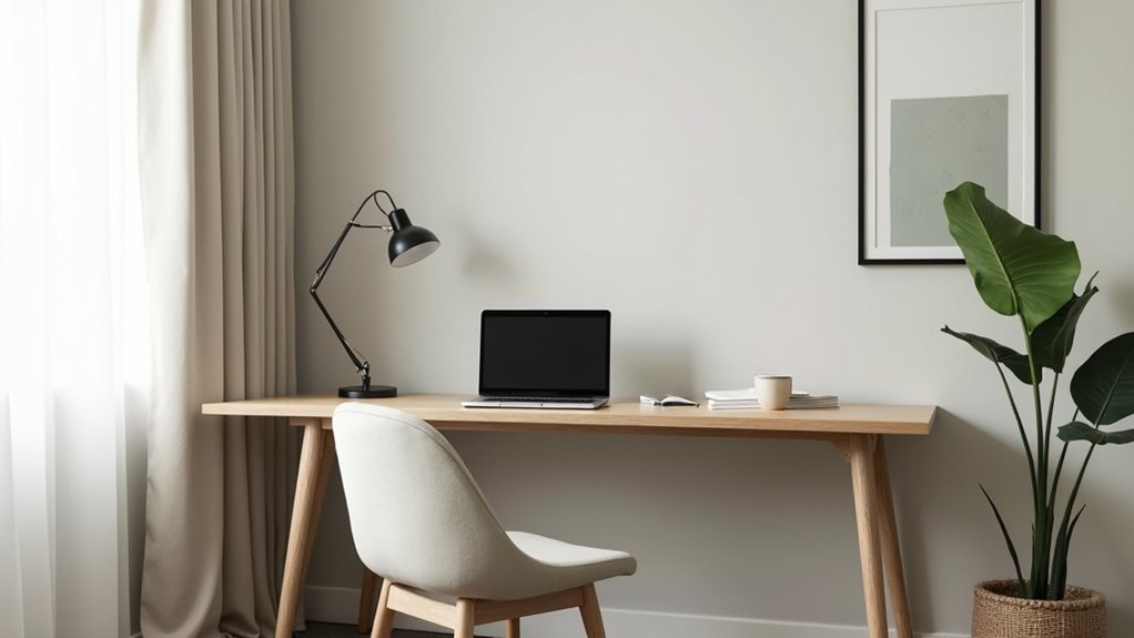 calm organized muted decor