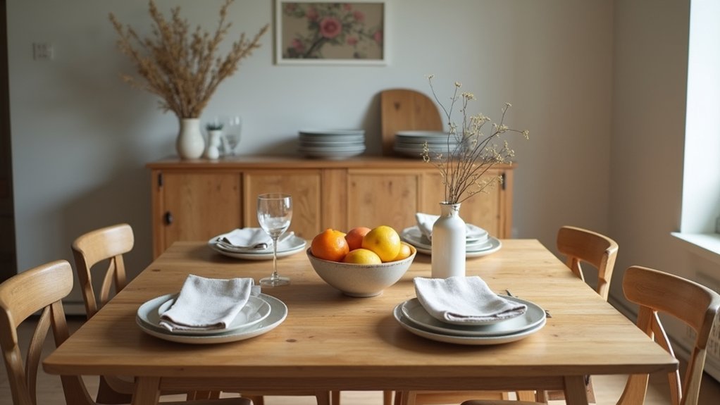 clutter free functional dining space