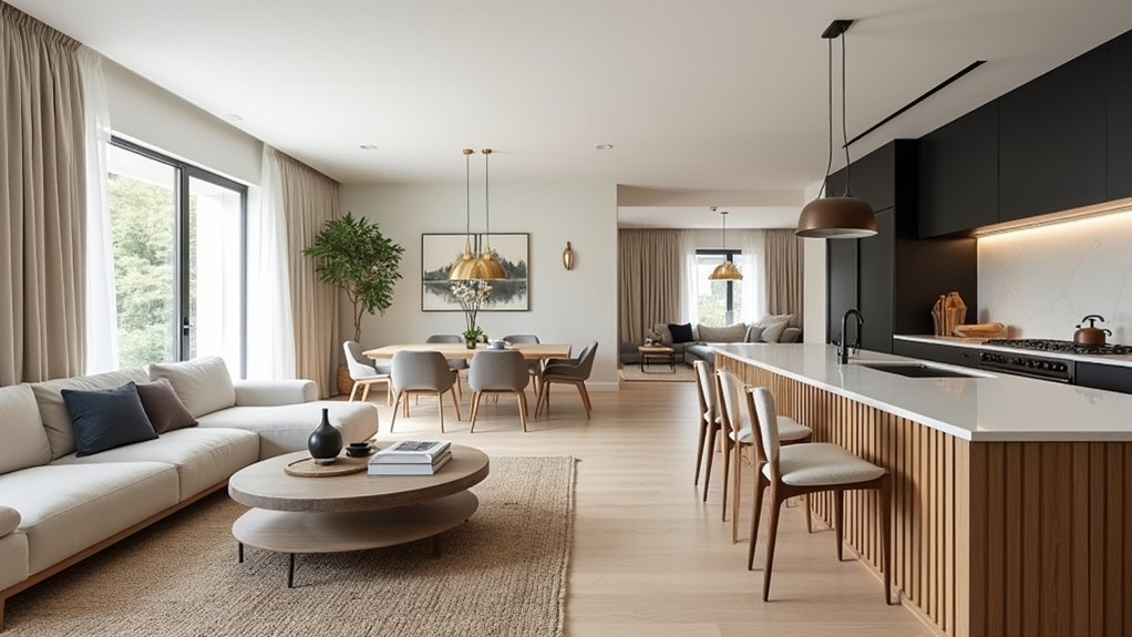 cohesive open concept styling