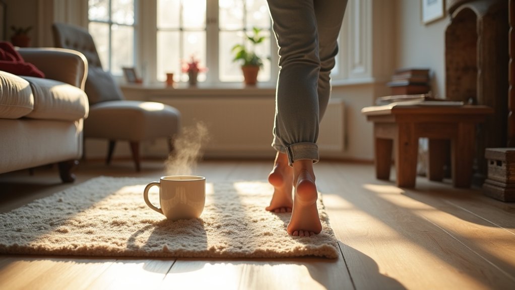 even consistent comfortable warmth with Underfloor heating