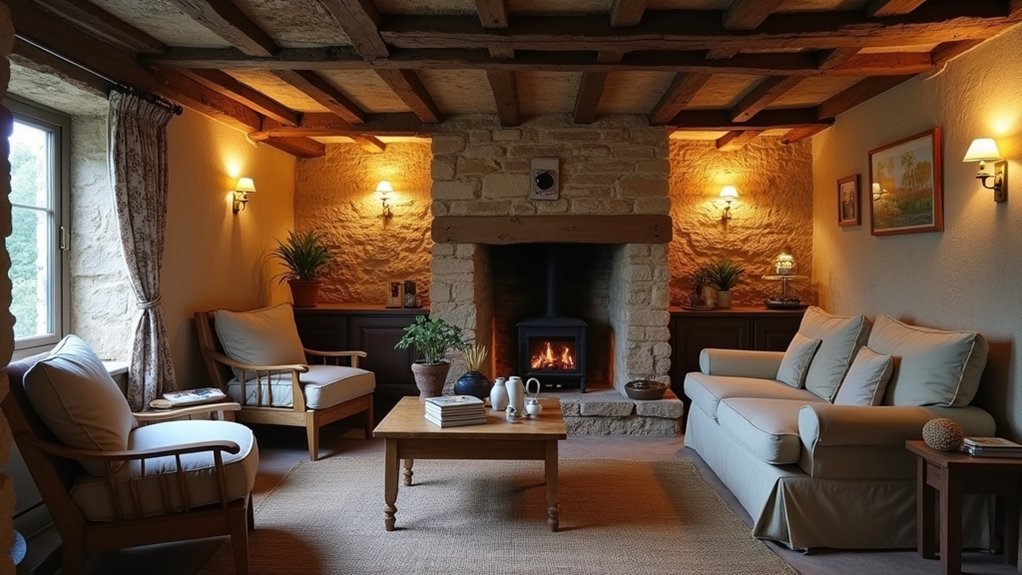layered cozy cottage lighting