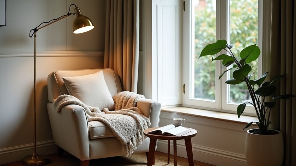 optimal cozy reading corner setup