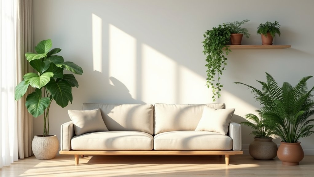 plants enhancing interior freshness