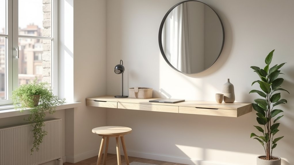 wall mounted desks floating shelves